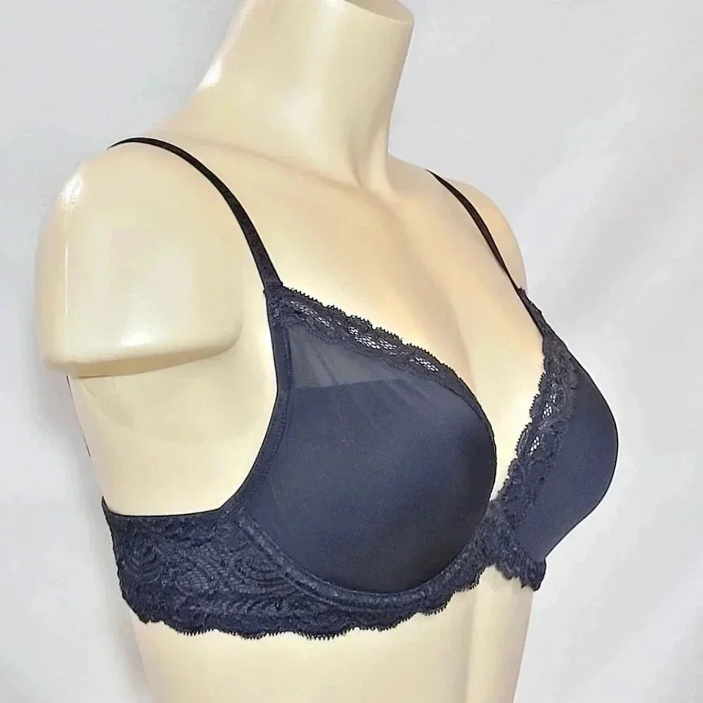 38DD Paramour 135008 Vivien Plunge Contour UW Bra‎ Black NWT